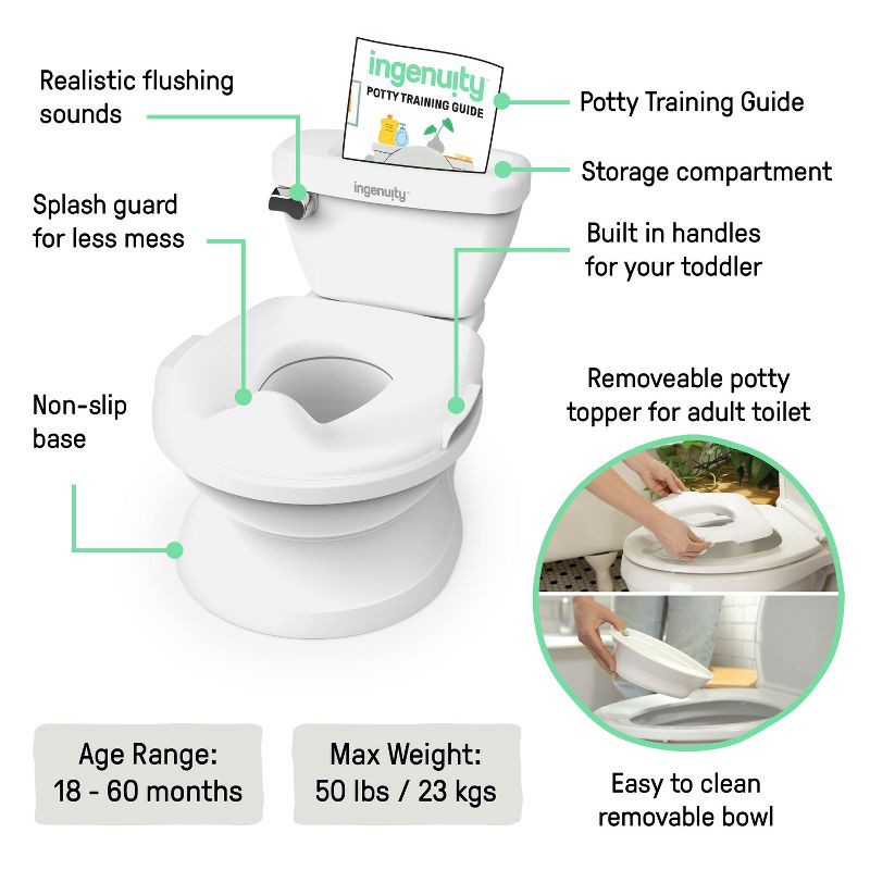 slide 2 of 16, Summer by Ingenuity My Size Pro Potty Toddler Chair - White, 1 ct