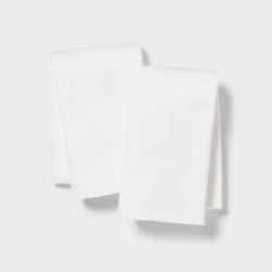 Standard Cotton Jersey Pillowcase White - Threshold™: Machine Washable, Knitted Fabric, 2-Pack with End Closure
