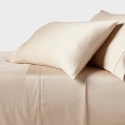 Queen 320 Thread Count Cool TENCEL® Lyocell Sheet Set True Khaki - Threshold™