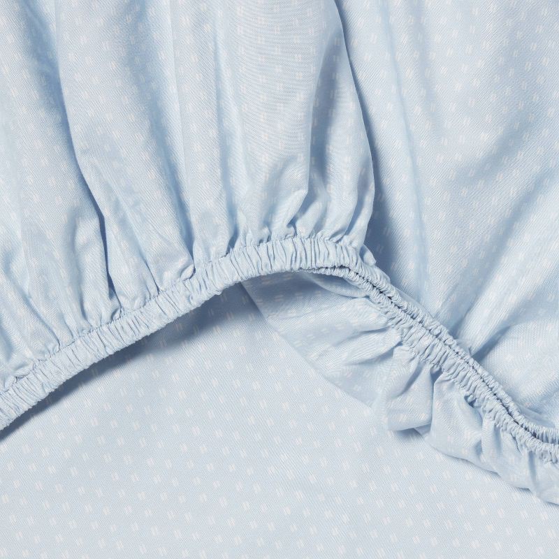 slide 4 of 4, Full Microfiber Sheet Set Blue Dash - Room Essentials™: 170 Thread Count, 4-Piece Set with 2 Pillowcases & Fitted Sheet, 1 ct