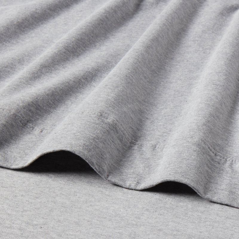 slide 3 of 4, King Cotton Jersey Sheet Set Heather Gray - Threshold™, 1 ct