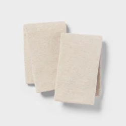 Standard Cotton Jersey Pillowcase Oatmeal Heather - Threshold™: Machine Washable, 2-Pack, End Closure, OEKO-TEX Certified