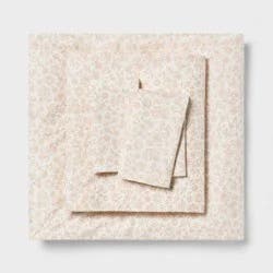 Twin/Twin XL Microfiber Sheet Set Orange Dusk Ditsy Floral - Room Essentials™: Polyester, Botanical Pattern, 170 Thread Count