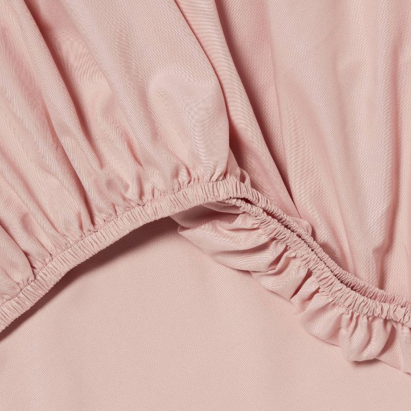slide 4 of 4, Twin/Twin XL Microfiber Sheet Set Pink Metal - Room Essentials™: Polyester, 170 Thread Count, OEKO-TEX Certified, 1 ct
