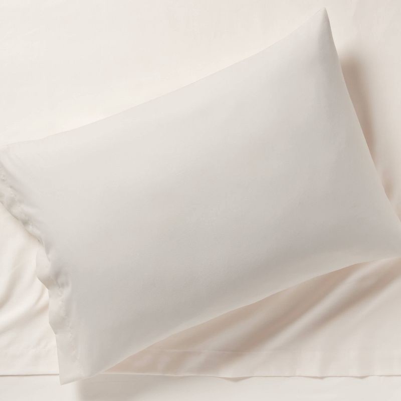 slide 2 of 3, Standard Microfiber Pillow Cases Ivory - Room Essentials™: 2-Pack, Polyester, 170 Thread Count, OEKO-TEX Certified, 1 ct