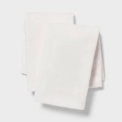 Standard Microfiber Pillow Cases Ivory - Room Essentials™: 2-Pack, Polyester, 170 Thread Count, OEKO-TEX Certified