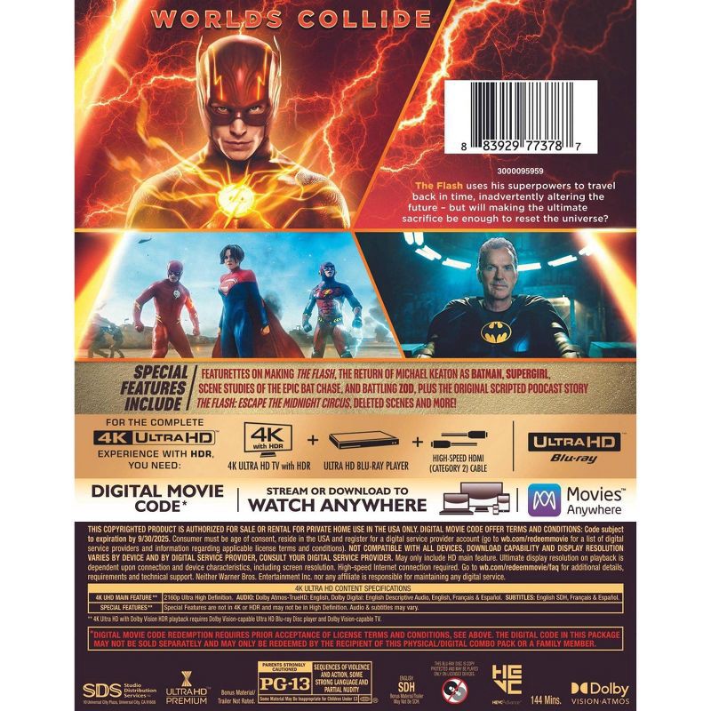 slide 3 of 3, Warner Home Video THE FLASH (4K/UHD + Digital), 1 ct