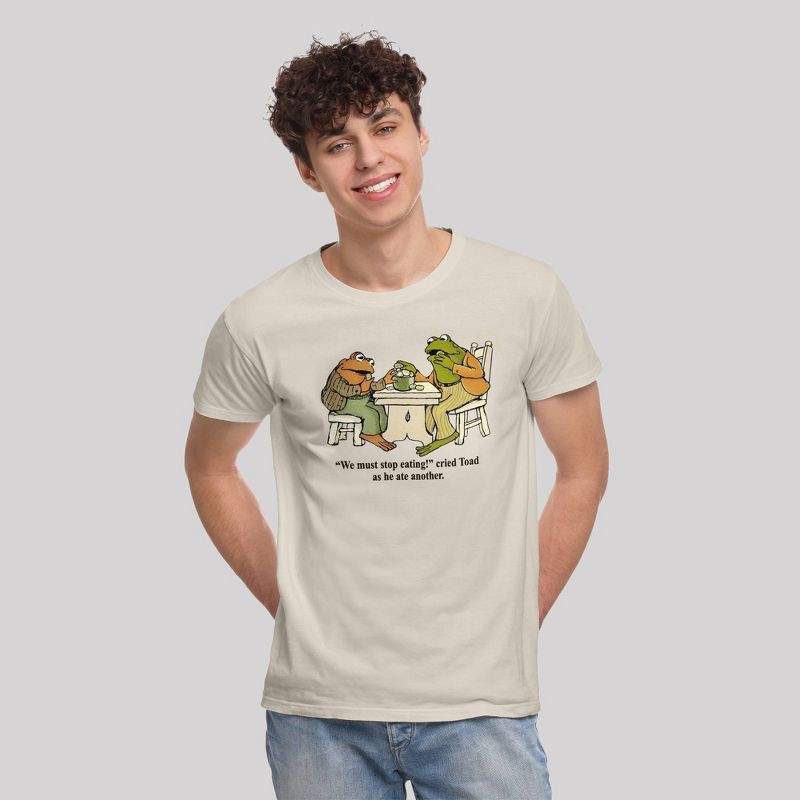slide 6 of 6, Men's Frog and Toad Short Sleeve Graphic T-Shirt - Tan S, 1 ct
