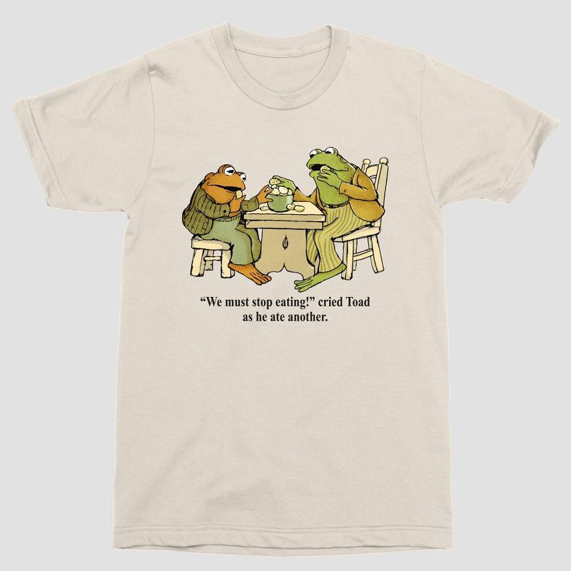 slide 1 of 6, Men's Frog and Toad Short Sleeve Graphic T-Shirt - Tan S, 1 ct