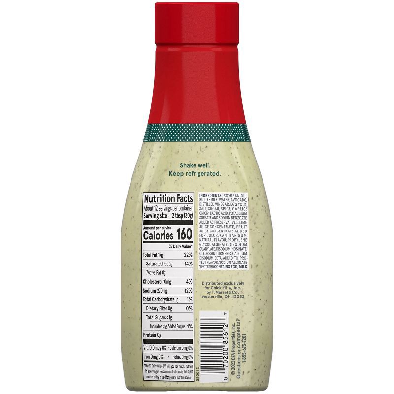 slide 5 of 5, Chick-fil-a Avocado Lime Ranch Salad Dressing - 12 fl oz, 12 fl oz