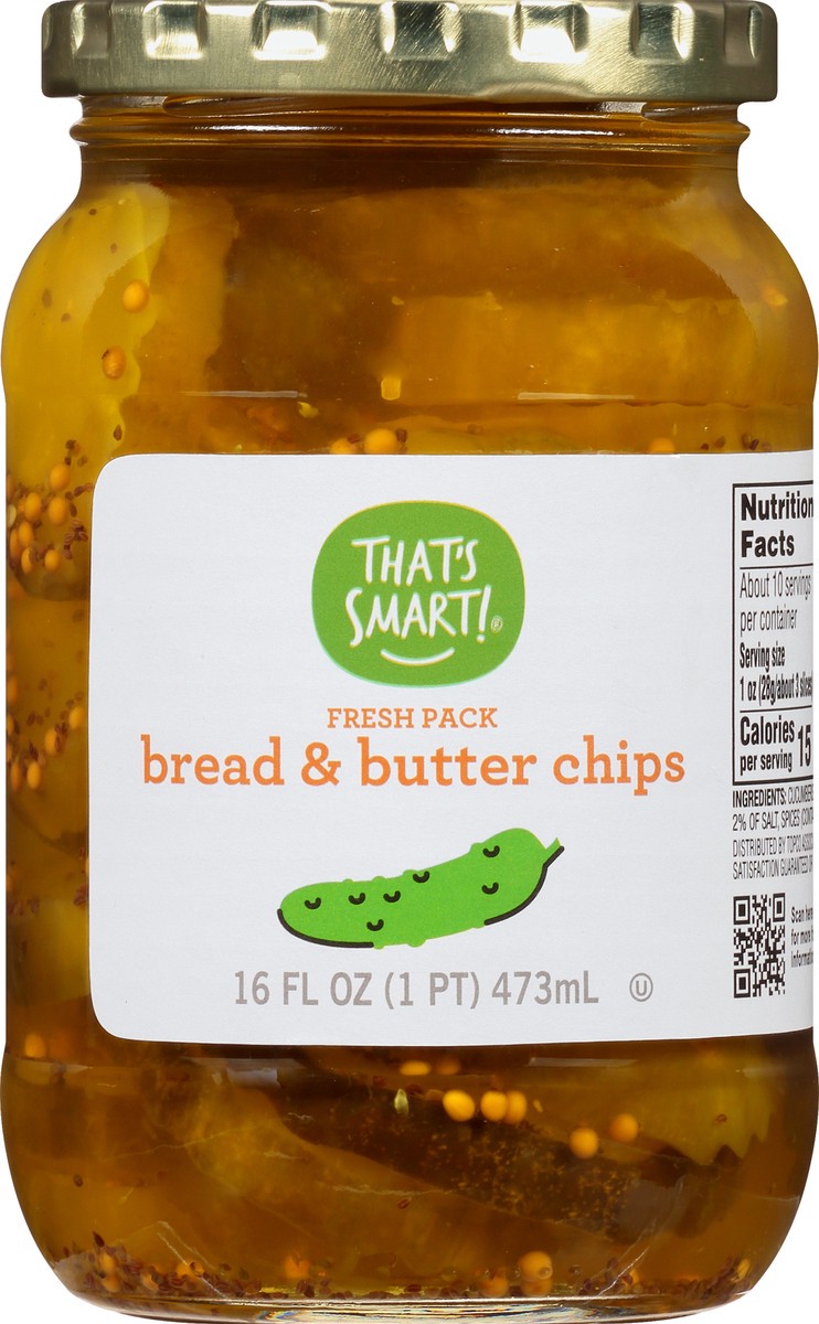 slide 7 of 13, That's Smart! Fresh Pack Bread & Butter Chips Pickles 16 oz, 16 oz