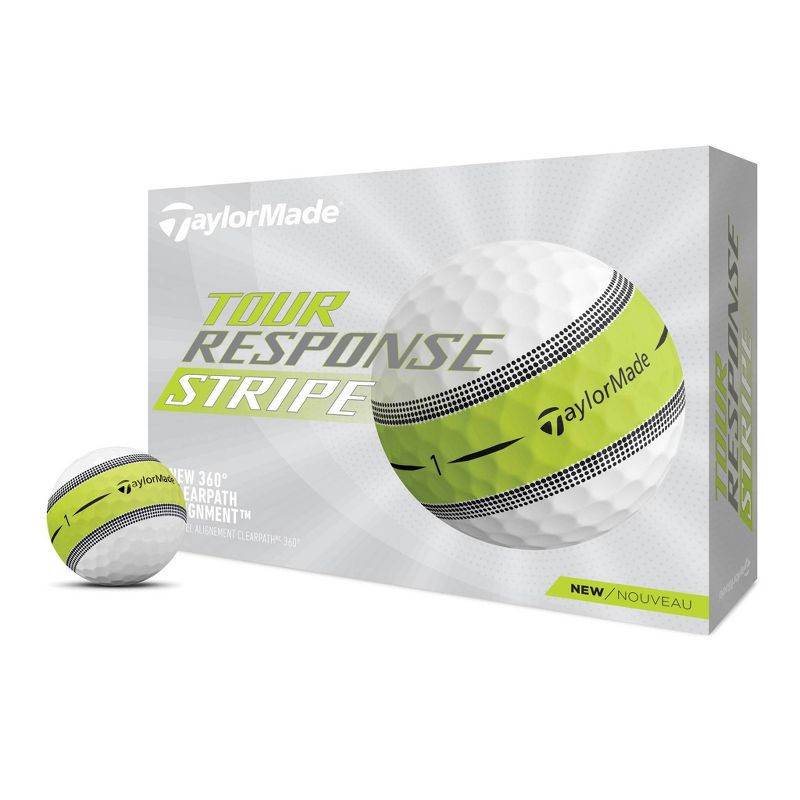 slide 1 of 4, TaylorMade Tour Response Stripe Golf Balls - 12bp, 1 ct