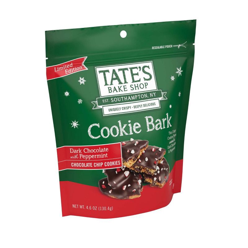slide 2 of 9, Tate's Bake Shop Cookie Bark Dark Chocolate with Peppermint - 4.6oz, 4.6 oz