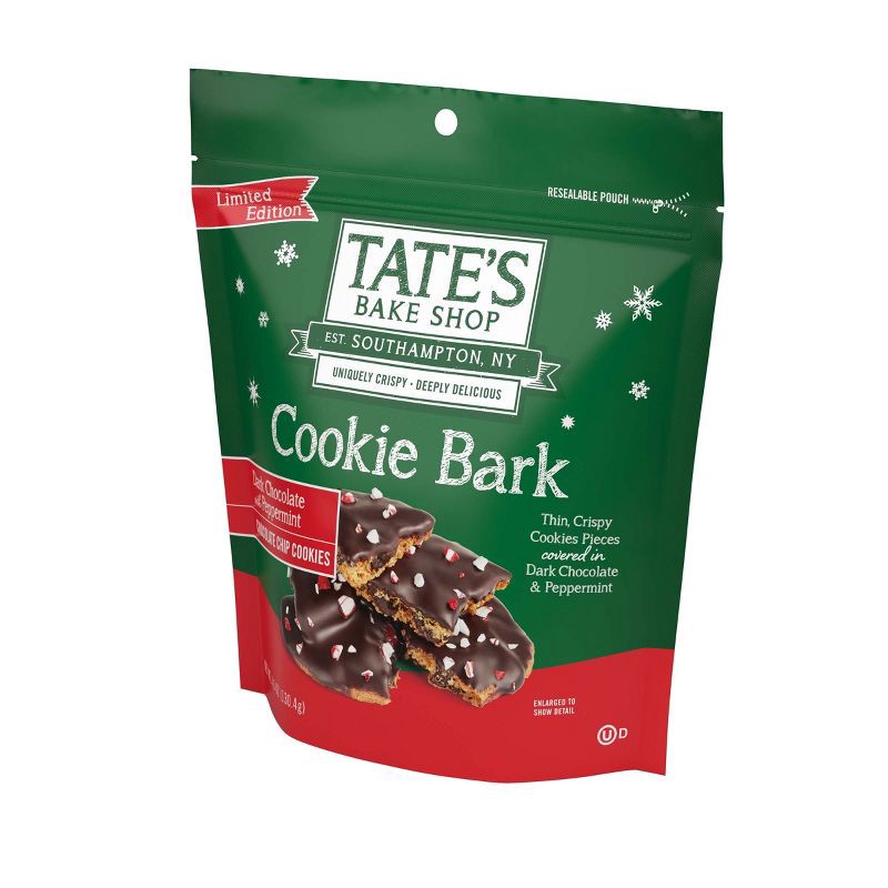 slide 3 of 9, Tate's Bake Shop Cookie Bark Dark Chocolate with Peppermint - 4.6oz, 4.6 oz
