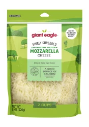 Giant Eagle Fancy Shredded Part-Skim Mozzarella String Cheese