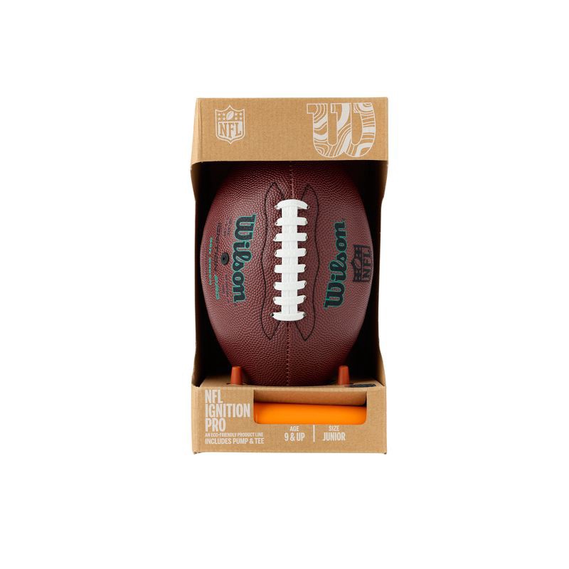 slide 2 of 4, Wilson NFL Ignition Pro Eco Junior Pump & Tee Football, 1 ct