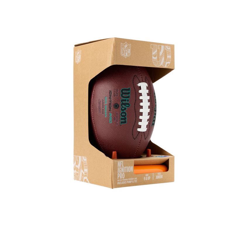 slide 3 of 4, Wilson NFL Ignition Pro Eco Junior Pump & Tee Football, 1 ct