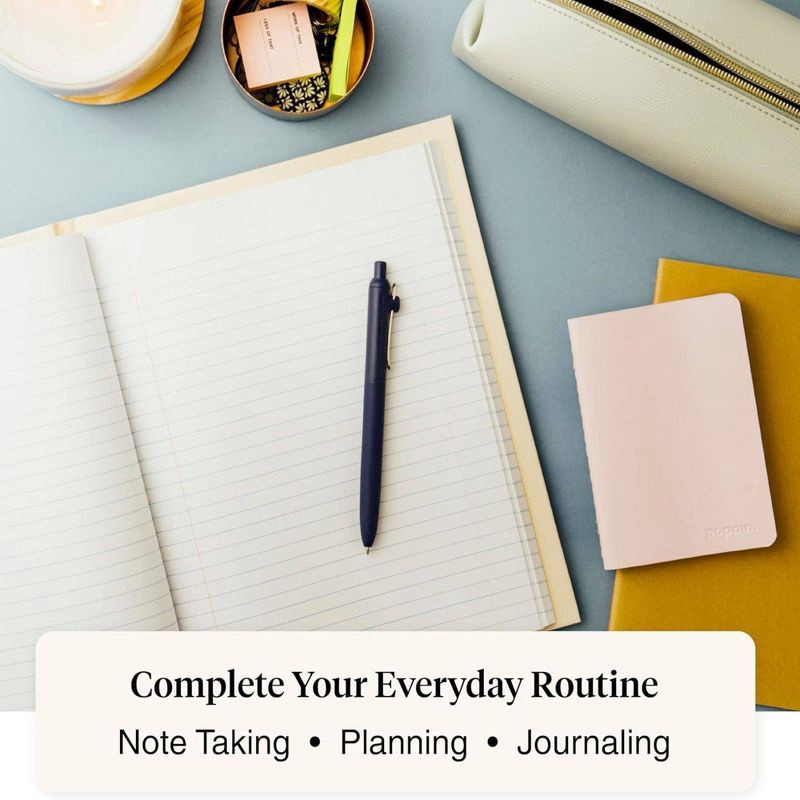 slide 5 of 7, uniball 4pk Zento Retractable Liquid Gel Pens Medium Point 0.7mm Muted Black: Retractable Rollerball, Quick Drying, Stationery, 4 ct