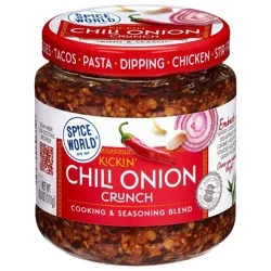 Spice World Kickin' Chili Onion Crunch Cooking & Seasoning Blend - 6oz