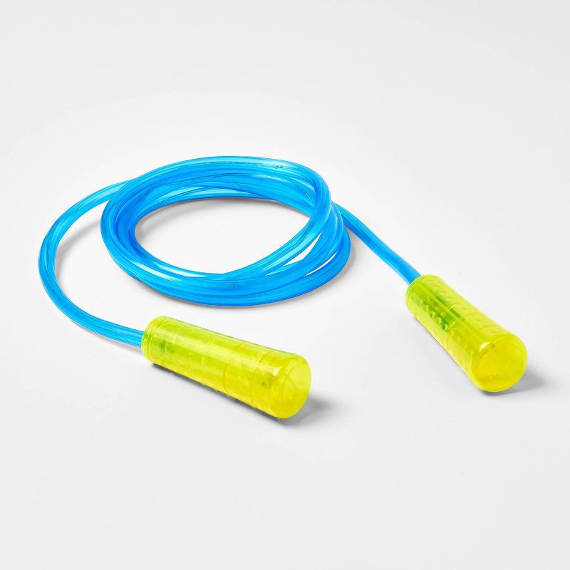 slide 2 of 3, Light Up Jump Rope Yellow/Blue - Sun Squad™: Lightweight PVC Skipping Rope, 1 ct