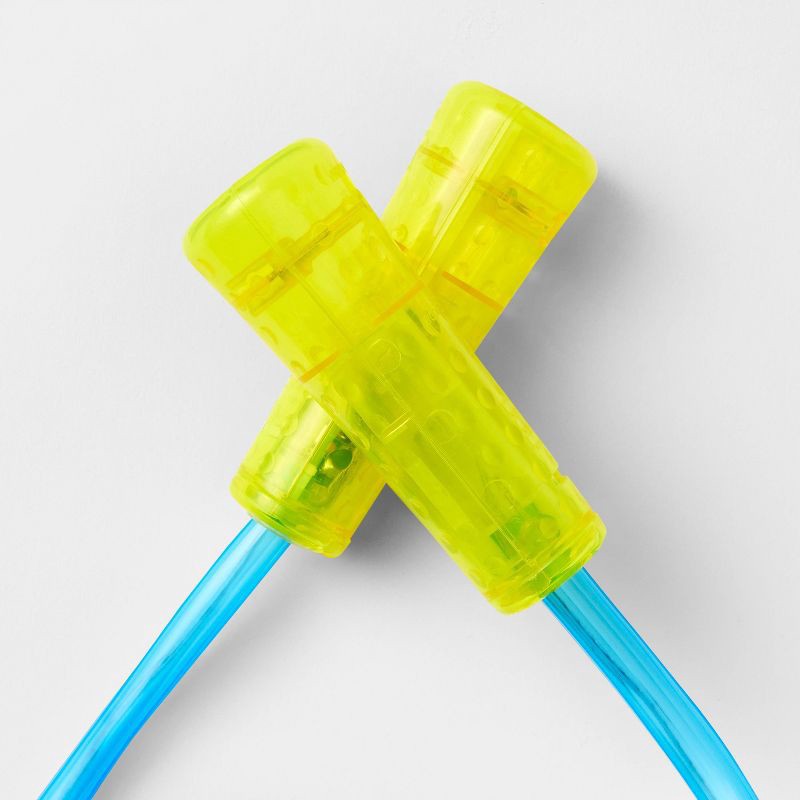 slide 3 of 3, Light Up Jump Rope Yellow/Blue - Sun Squad™: Lightweight PVC Skipping Rope, 1 ct