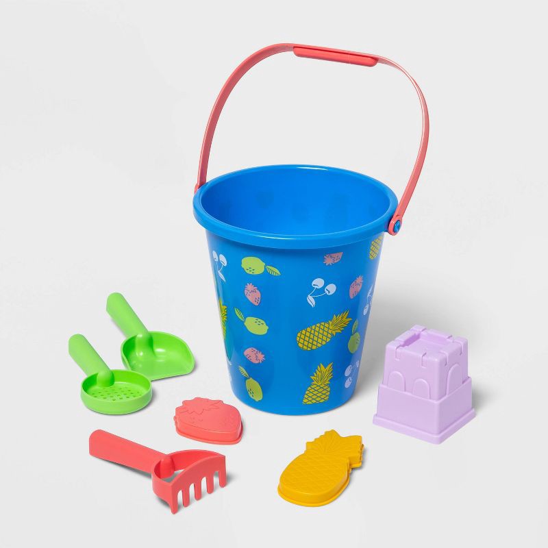 slide 2 of 3, Sand Toys Bucket Set 7pc - Sun Squad™, 7 ct