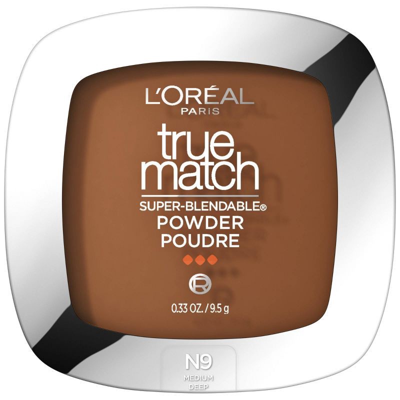 slide 1 of 7, L'Oreal Paris True Match Makeup Super Blendable Oil-Free Pressed Powder - N9 - 0.33oz, 9 x 0.33 oz