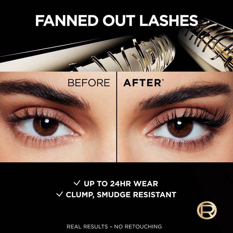 slide 5 of 8, L'Oreal Paris Voluminous Panorama Volumizing and Lengthening Mascara - 701 Blackest Black - 0.33 fl oz, 0.33 fl oz