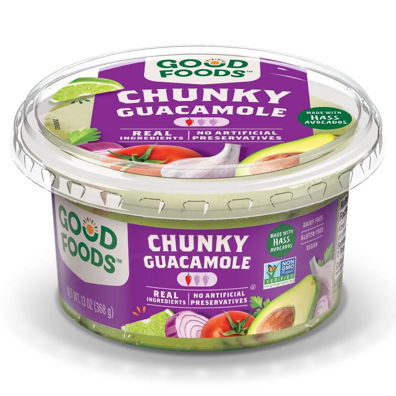 slide 5 of 8, Good Foods Chunky Traditional Guacamole - 13oz, 13 oz