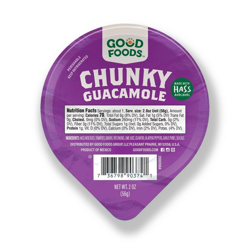 slide 2 of 9, Good Foods Chunky Guacamole - 8oz/4ct, 4 ct; 8 oz