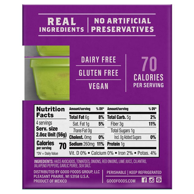 slide 6 of 9, Good Foods Chunky Guacamole - 8oz/4ct, 4 ct; 8 oz