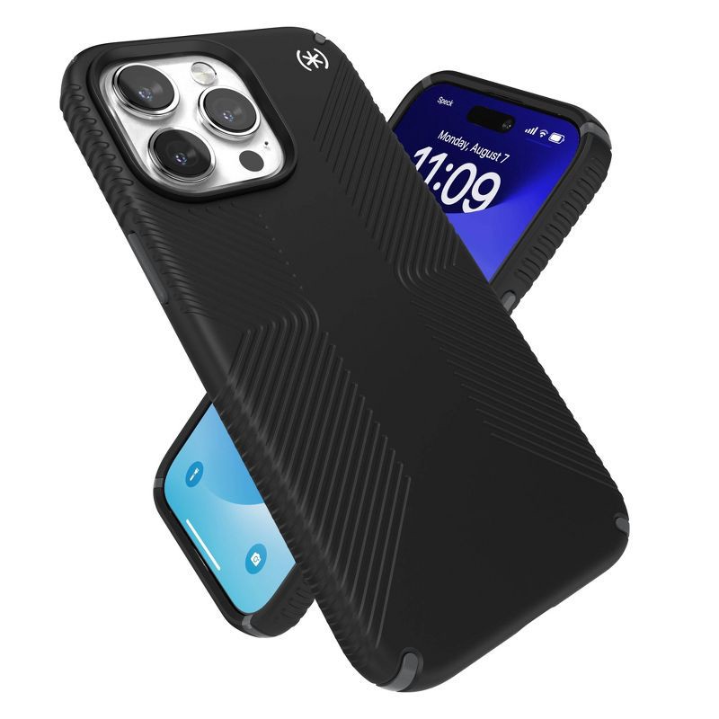 slide 6 of 7, Speck Apple iPhone 15 Pro Max Presidio 2 Grip Case with MagSafe - Black: Impact, Scratch & Water-Resistant Polycarbonate TPU, 1 ct