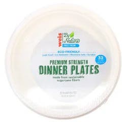 Weis by Nature Premium Strength 10" Round Dinner Plates - 32 Count