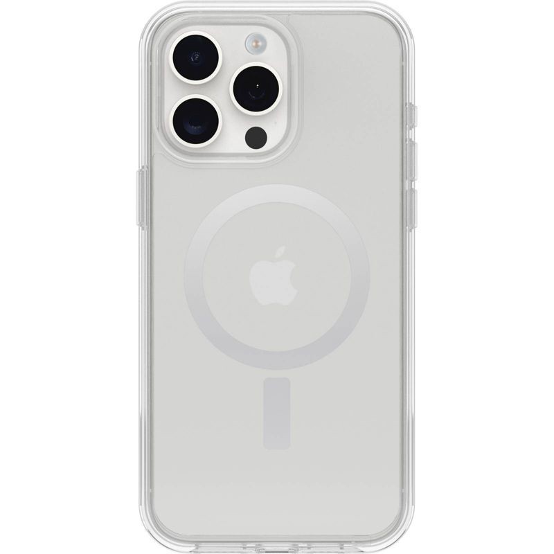 slide 1 of 4, OtterBox iPhone 15 Pro Max Symmetry Series Clear Case with MagSafe - Clear, 1 ct