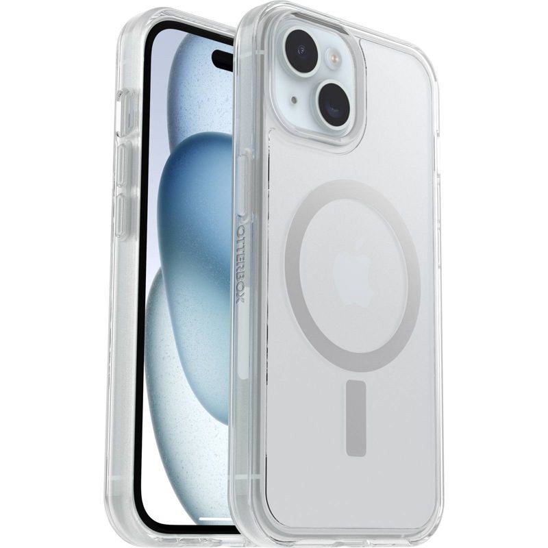 slide 3 of 4, OtterBox iPhone 16e/iPhone 15/iPhone 14/iPhone 13 Symmetry Series for MagSafe Case - Clear, 1 ct