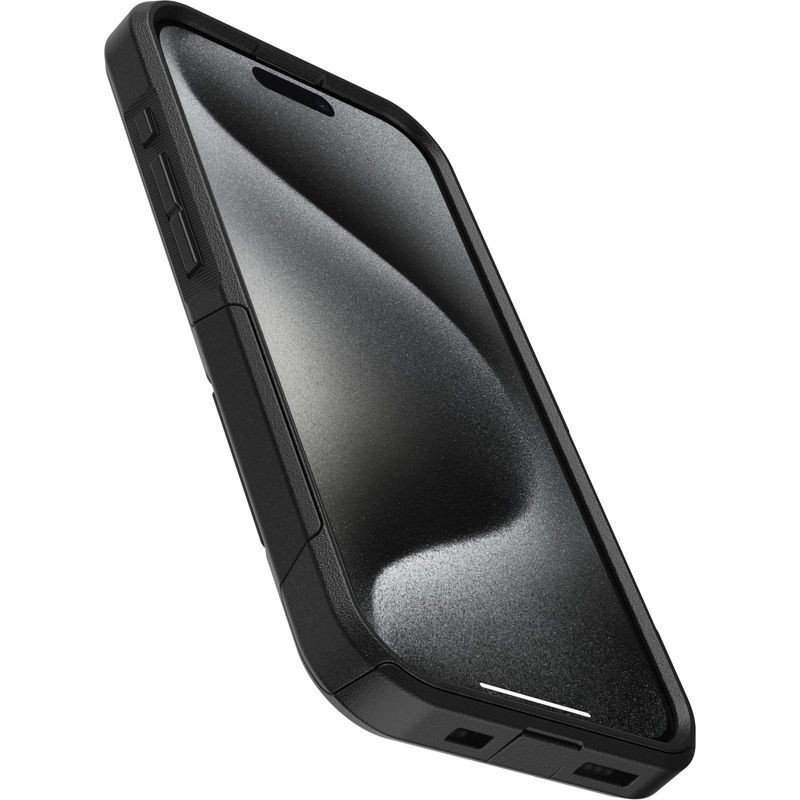 slide 3 of 5, OtterBox iPhone 15 Pro Commuter Series Case - Black: Polycarbonate, Bump-Resistant, 1 ct