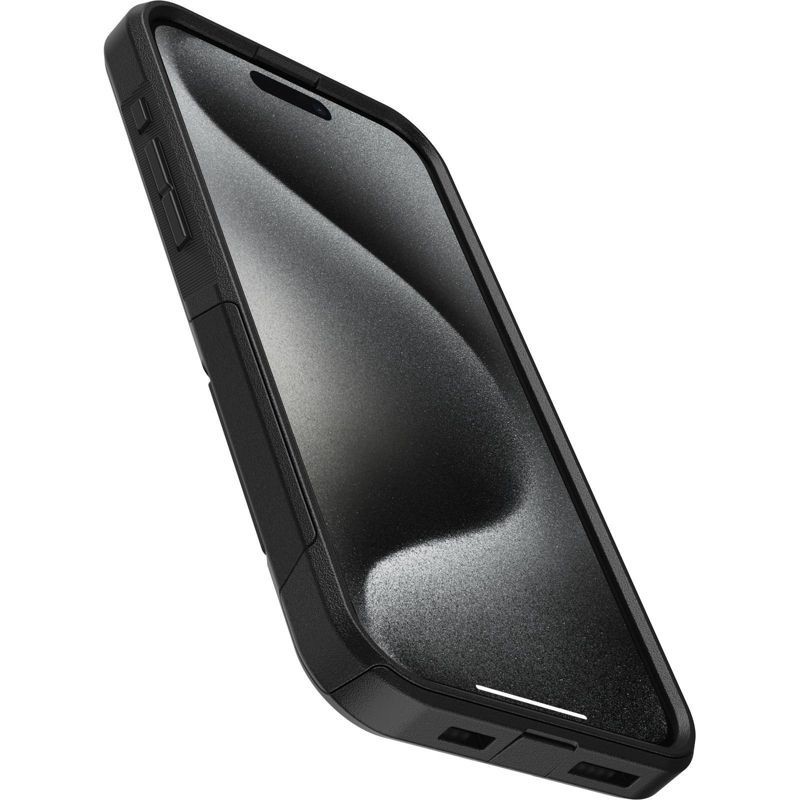 slide 3 of 5, OtterBox iPhone 15 Pro Max Commuter Series Case - Black: Wireless Charging Compatible, 1 ct