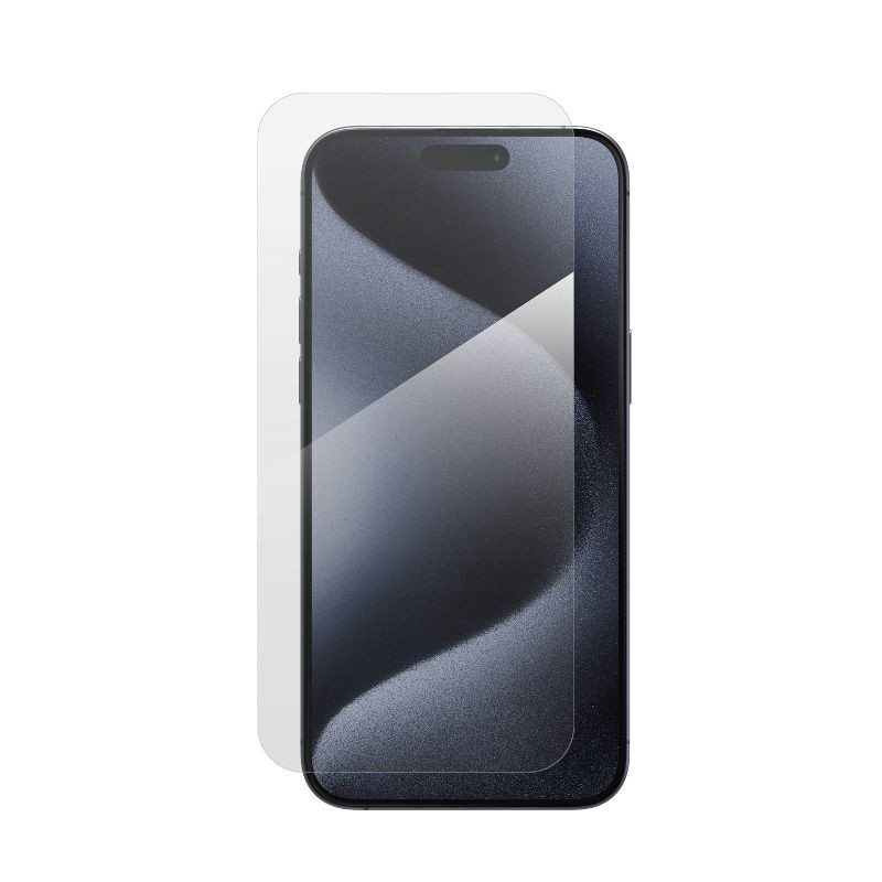 slide 2 of 3, iFrogz Apple iPhone 15 Pro Max Glass Shield Screen Protector: Scratch-Resistant, Anti-Fingerprint, 1 ct