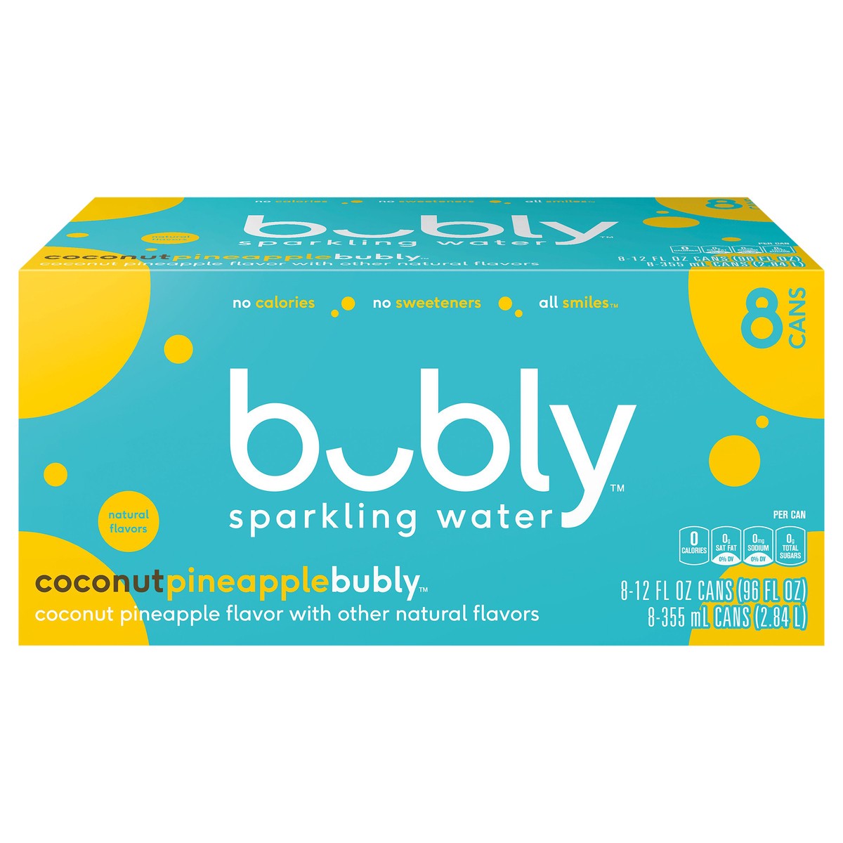 slide 4 of 11, bubly Sparkling Water Coconut Pineapple, 8 ct; 12 fl oz