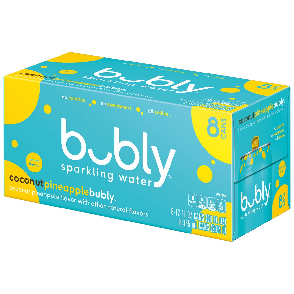 slide 6 of 11, bubly Sparkling Water Coconut Pineapple, 8 ct; 12 fl oz