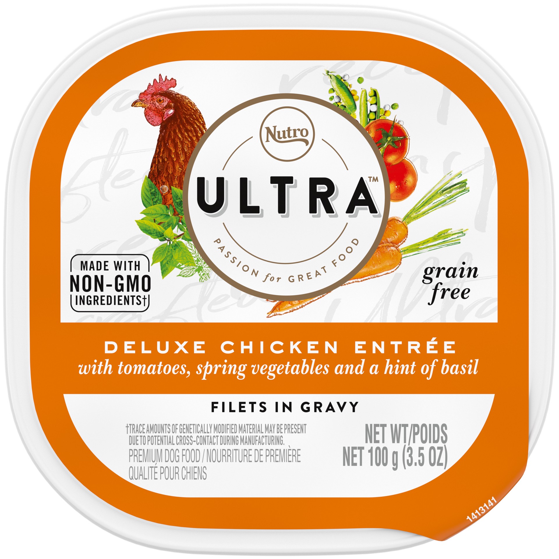 slide 1 of 4, Nutro Ultra Deluxe Chicken Entree Filets in Gravy Premium Dog Food, 3.5 Oz