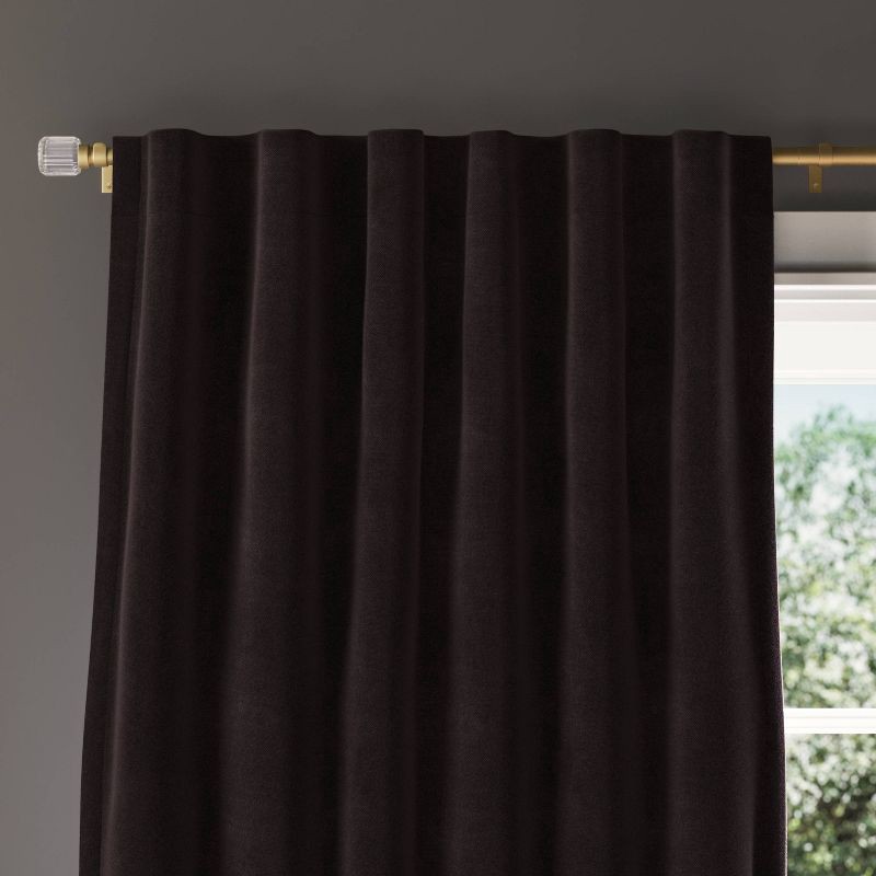 slide 1 of 5, 2pk 50"x84" Blackout Velvet Curtain Panels Black - Threshold™: Solid, Lined, OEKO-TEX Certified, Indoor Use, 2 ct