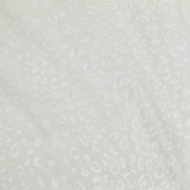 slide 5 of 7, 50"x63" Blackout Embossed Velvet Curtain Panel Ivory - Threshold™: Tiger Print, UV Protection, Rod Pocket, Indoor Use, 1 ct