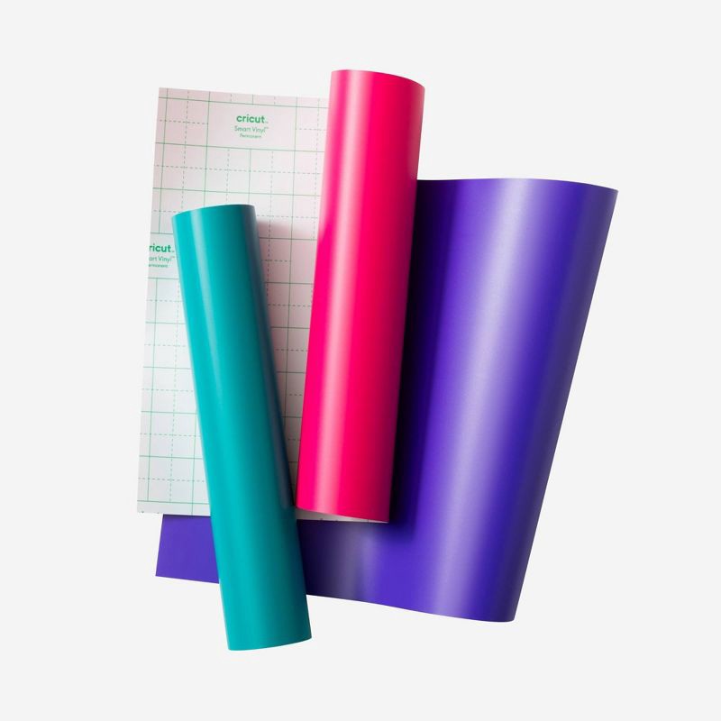 slide 3 of 7, Cricut Joy Xtra 9.5"x12" Smart Vinyl Permanent Roller Skate Sampler: Multicolored Craft Cutting Materials, 3 Sheets, 1 ct