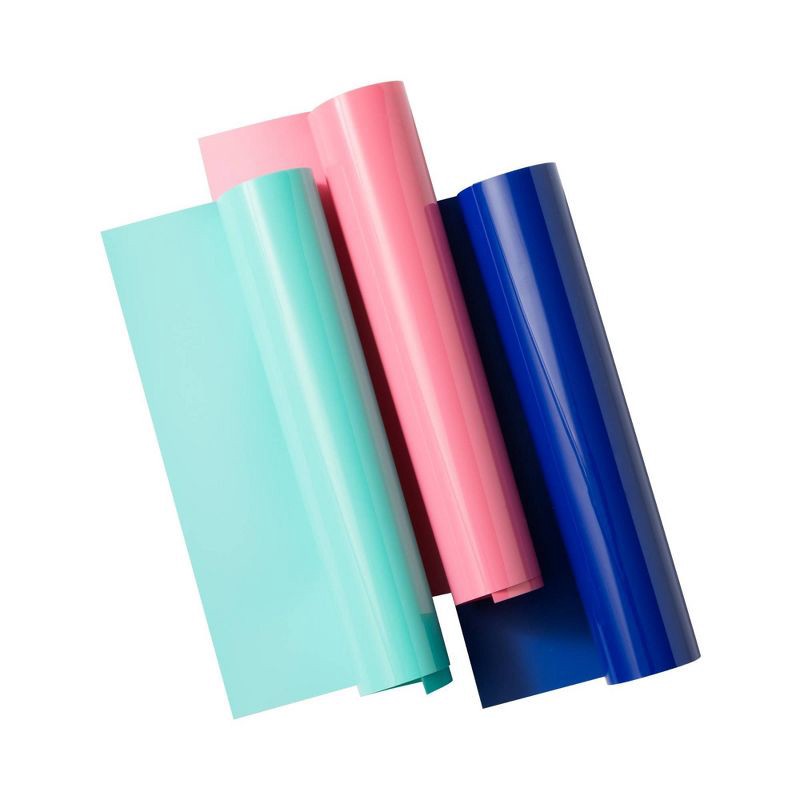 slide 3 of 8, Cricut Joy Xtra 9.5"x12" Smart Iron-on Hibiscus Sampler: Multicolored Craft Cutting Material, 3 Sheets, PET, Vinyl Compatible, 1 ct