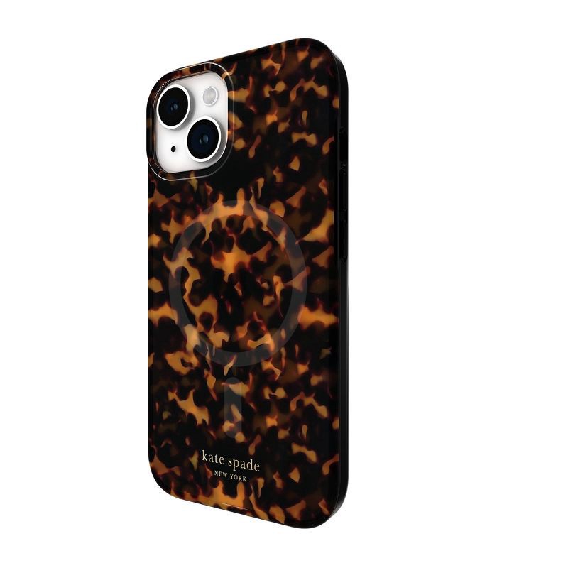 slide 4 of 4, Kate Spade New York iPhone16e/iPhone 15/iPhone 14/iPhone 13 Protective Case with MagSafe - Transparent Tortoise: Animal Print, TPU Material, 1 ct