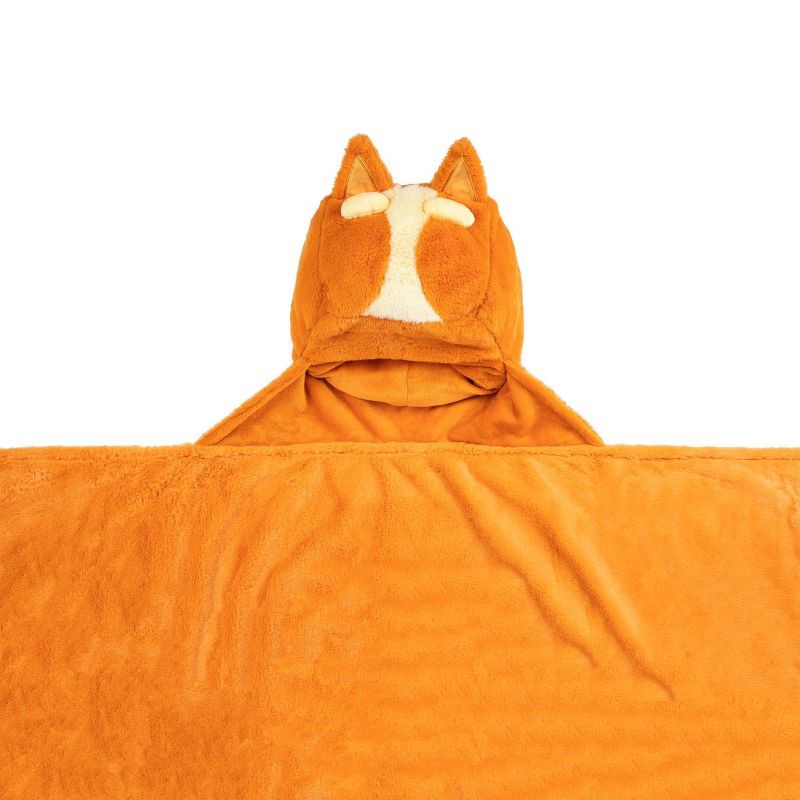 slide 2 of 6, Bingo Kids' Hooded Blanket Orange - Bluey, 1 ct