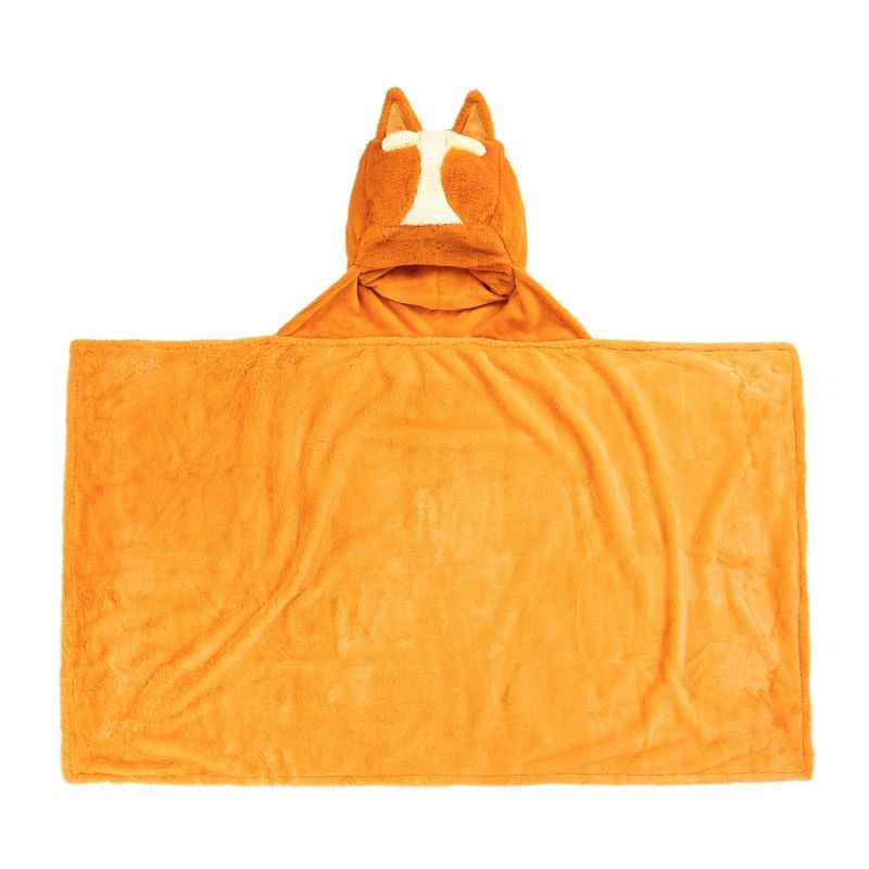 slide 6 of 6, Bingo Kids' Hooded Blanket Orange - Bluey, 1 ct