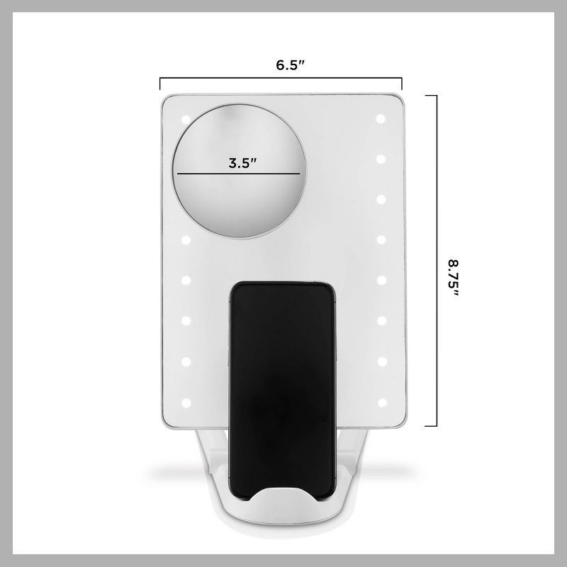 slide 14 of 15, Conair LED Hollywood Lighted Social Media Makeup Mirror - White, 1 ct