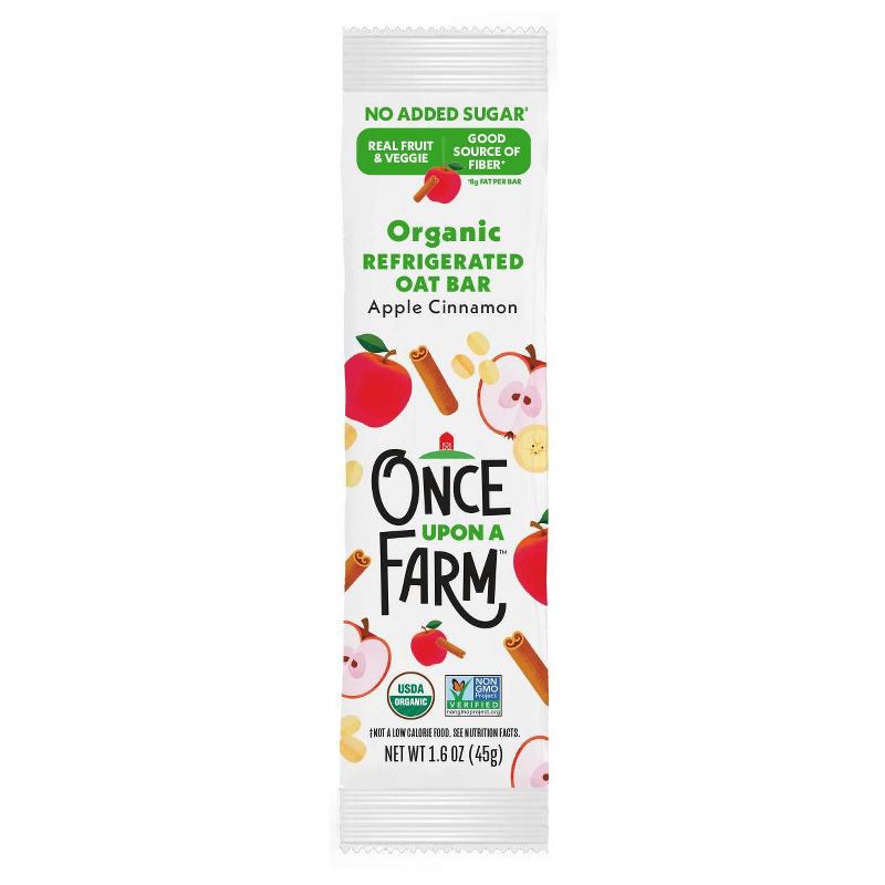 slide 1 of 4, Once Upon a Farm Apple Cinnamon Organic Refrigerated Oat Bar - 1.6oz, 1.6 oz